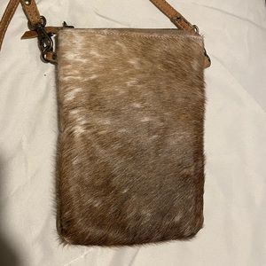 Myra cow hide purse